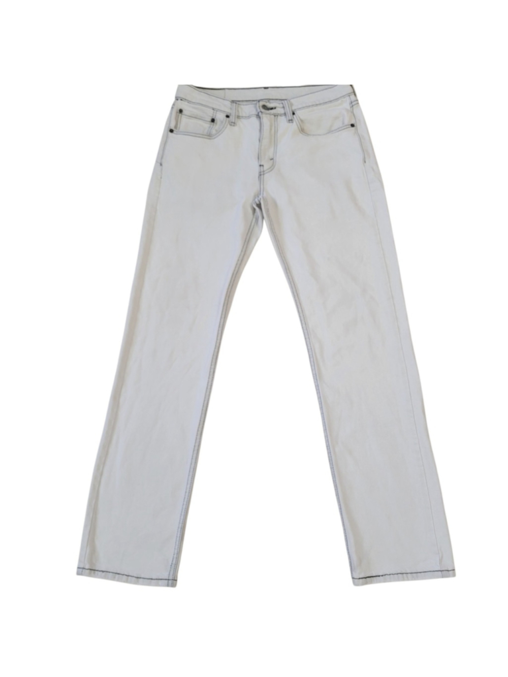 Levi's 514 Rare Beige Black Stitch Men Cotton Lyocell Elastane Blend Jeans 31/32